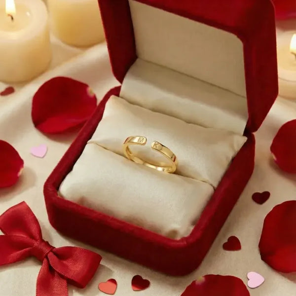 Personalized Initials Gold Ring