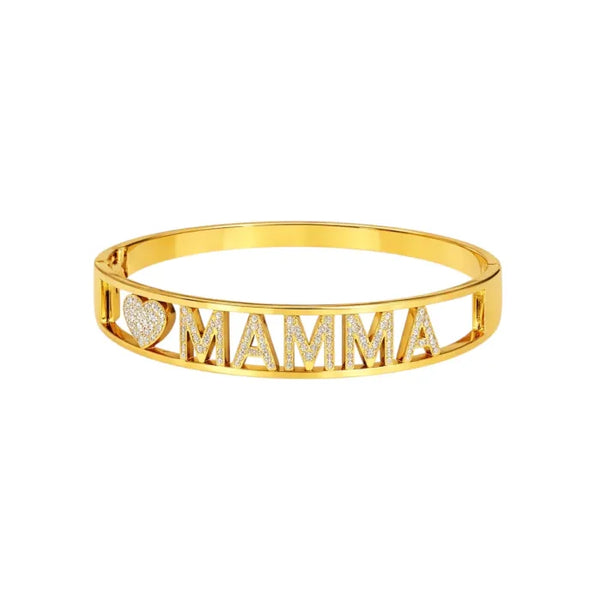 "I Love Mamma" Bangle Bracelet