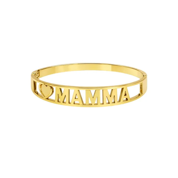 "I Love Mamma" Bangle Bracelet
