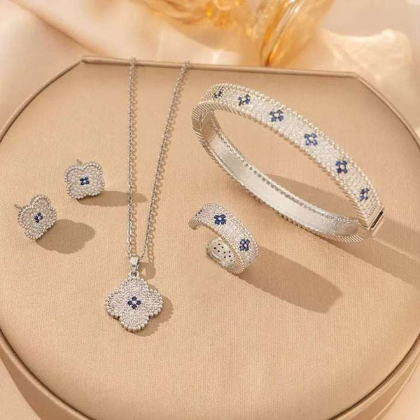 Floral Gold-Plated Jewellery Set